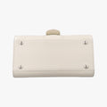 Pre-owned Delvaux Brillon MM White Leather  shoulderbag | stylenewstar