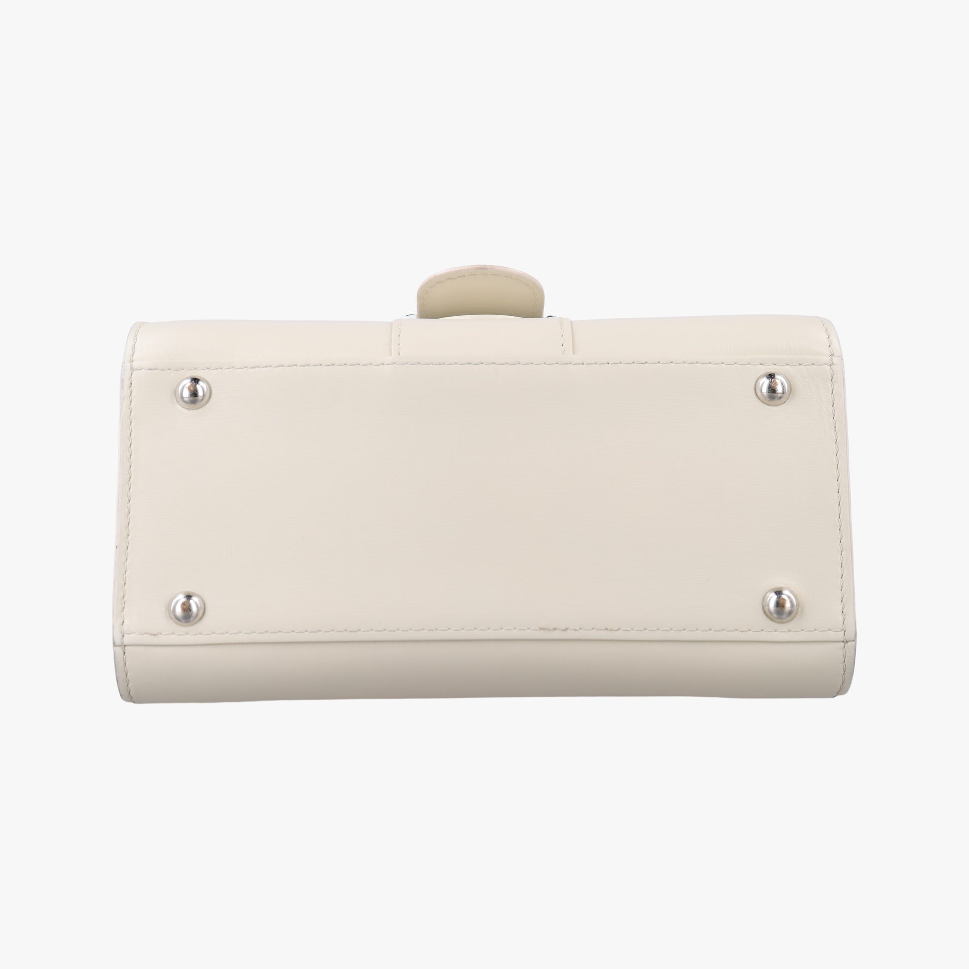 Pre-owned Delvaux Brillon MM White Leather  shoulderbag | stylenewstar