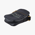 Print Messenger Black Leather 574803 C028991892プリントメッセンジャー ブラック レザー 574803 C028991892