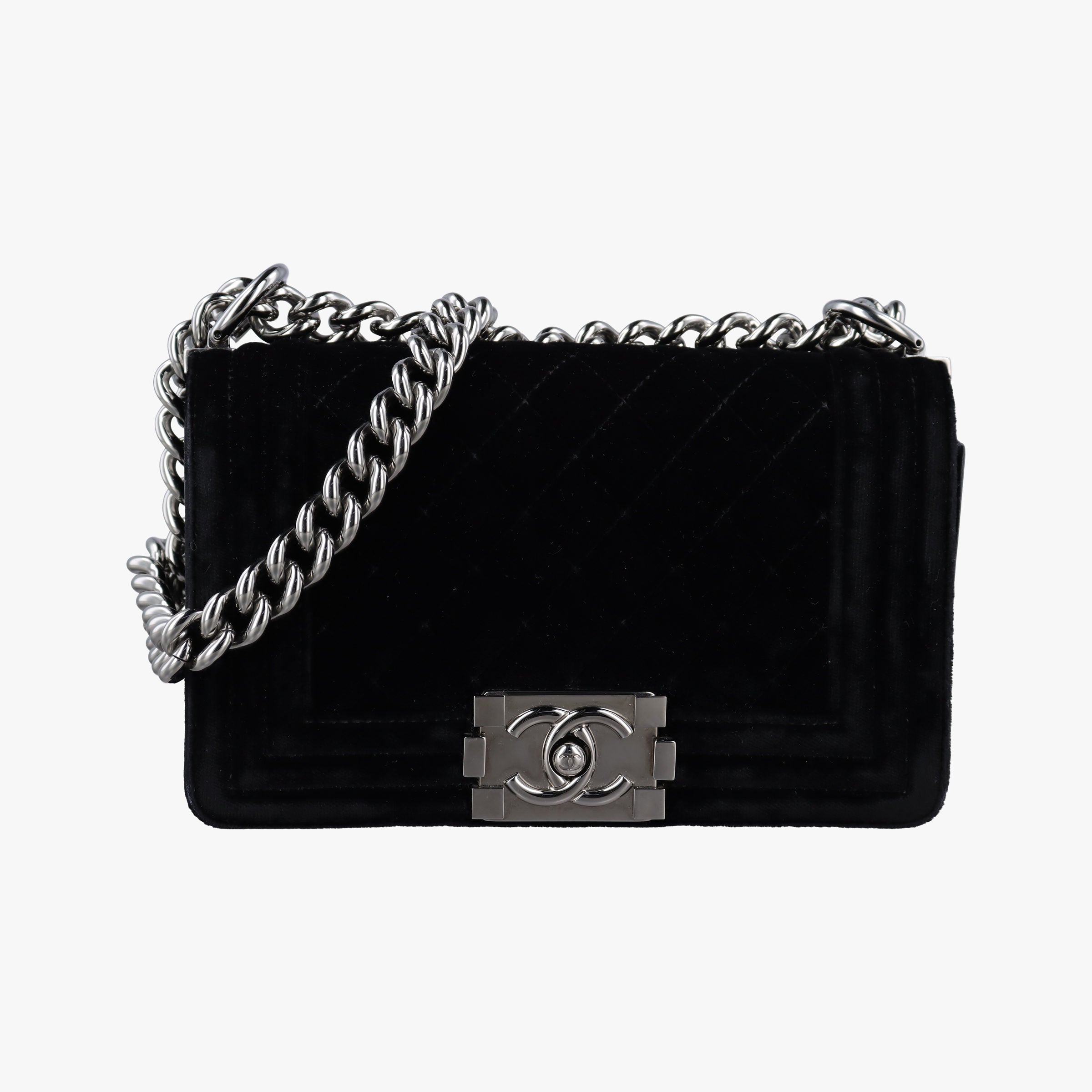 BOY CHANEL Black velour A67085 21399142ボーイシャネル ブラック ベロア A67085 21399142