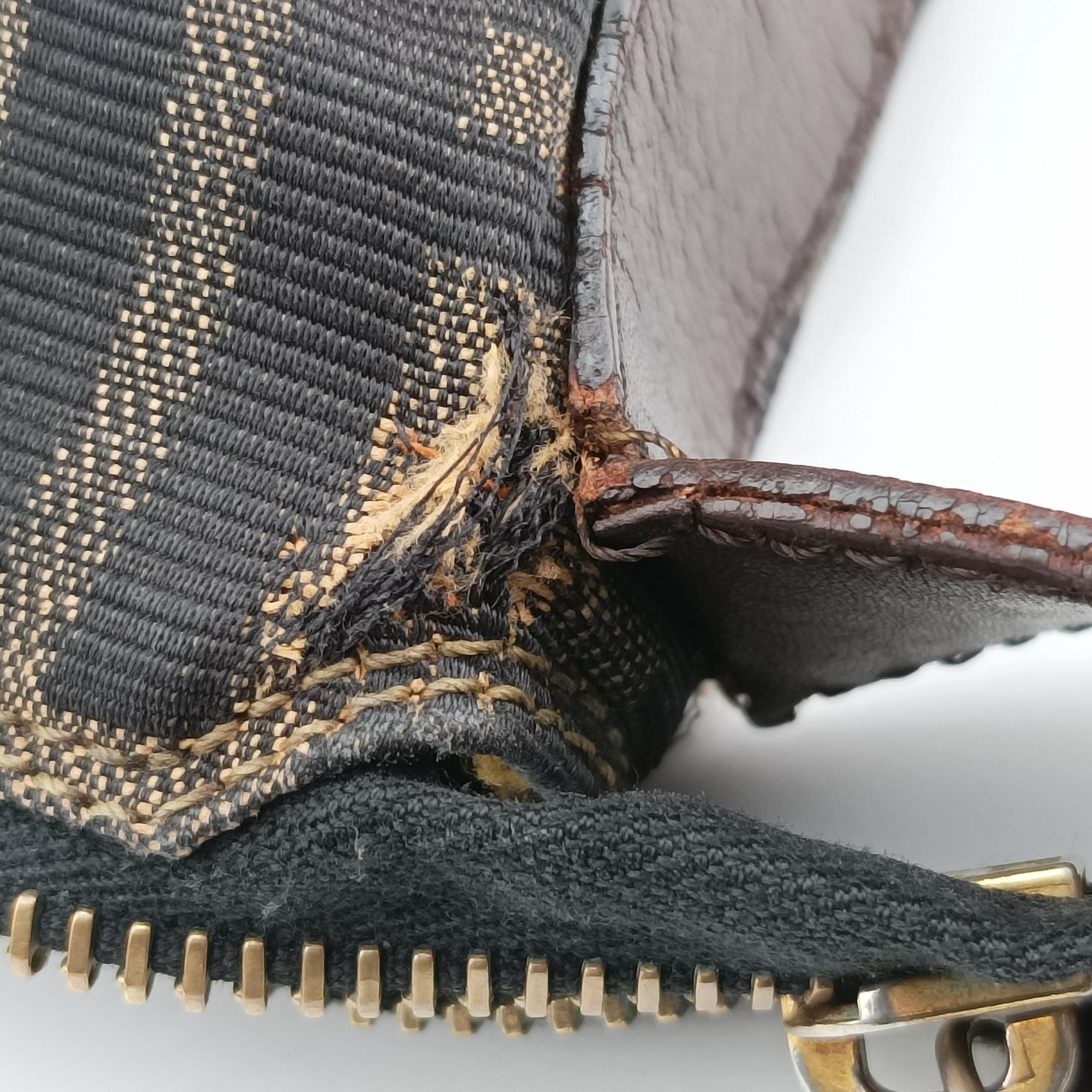 Zucca Print Brown canvas Lot number unknownズッカ プリント ブラウン キャンバス 製番不明