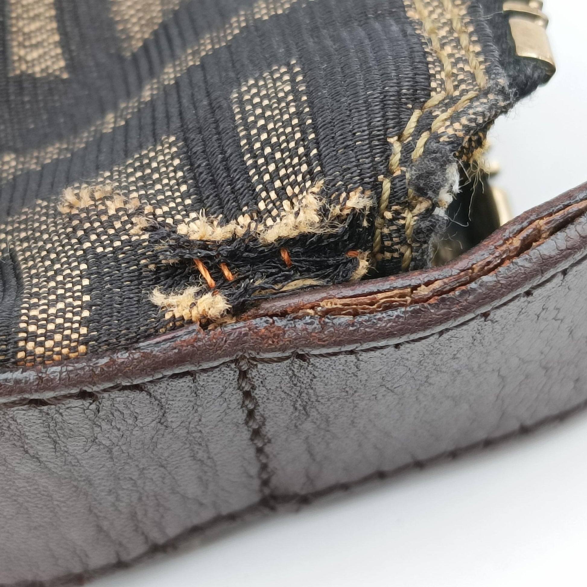 Zucca Print Brown canvas Lot number unknownズッカ プリント ブラウン キャンバス 製番不明