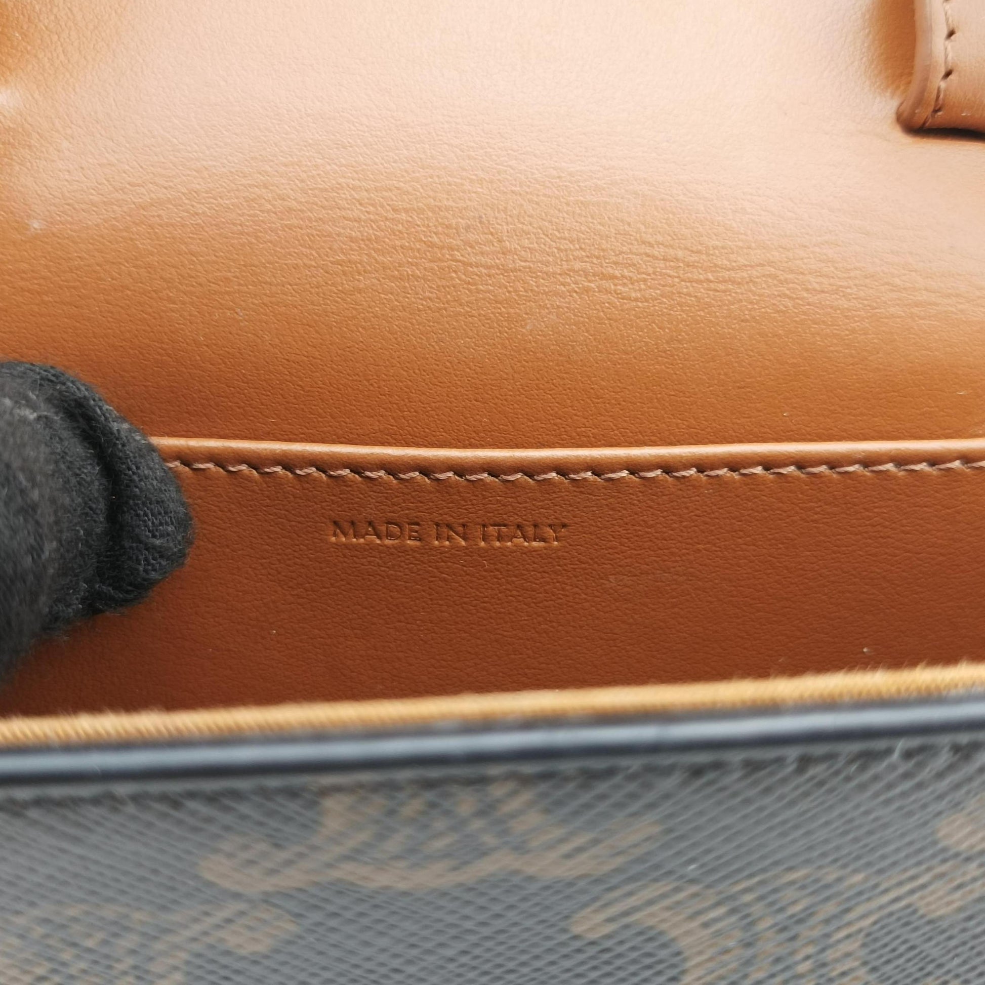Mini Triomphe Brown PVC coated canvas S-RG-4252ミニトリオンフ ブラウン PVCコーティングキャンバス S-RG-4252