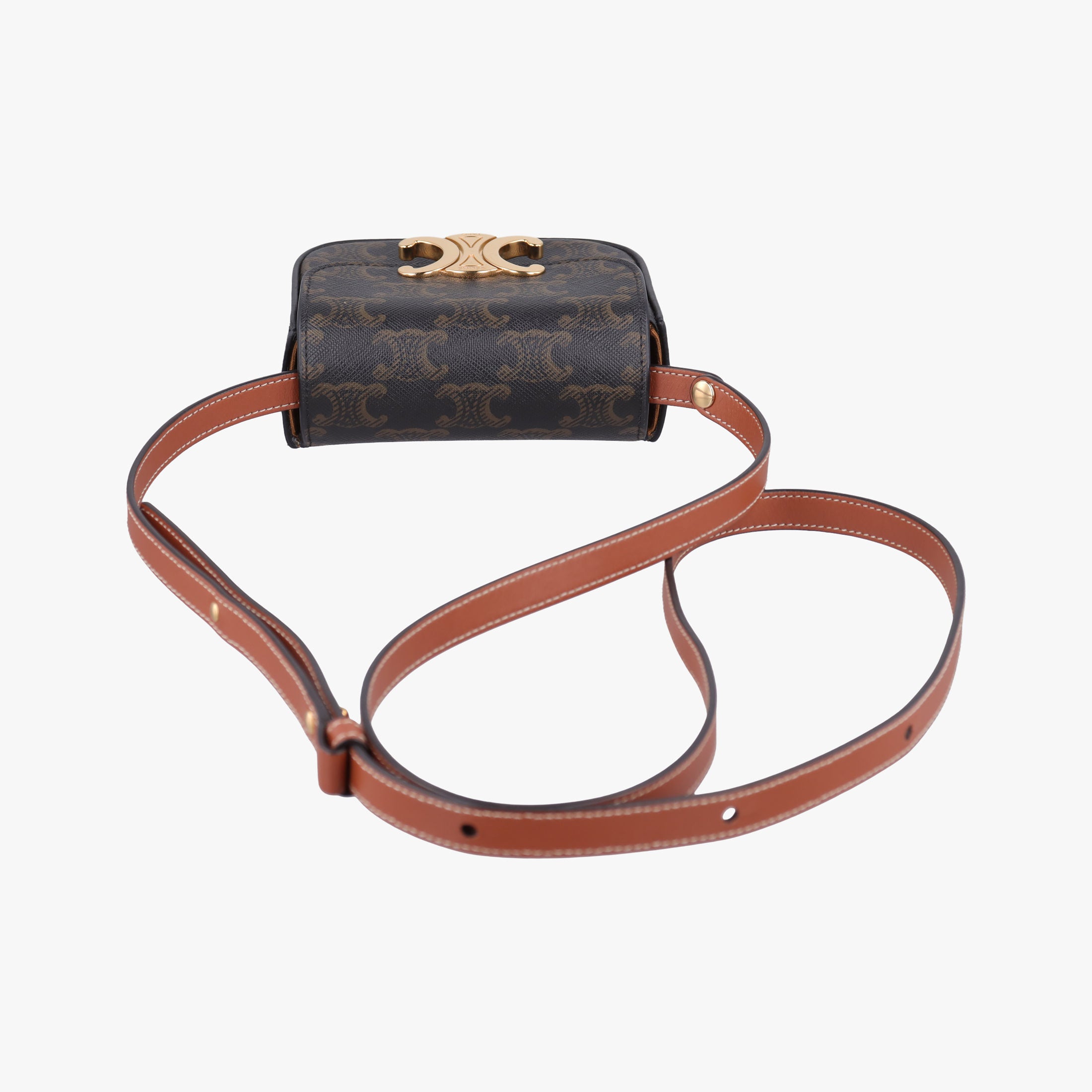 Mini Triomphe Brown PVC coated canvas S-RG-4252ミニトリオンフ ブラウン PVCコーティングキャンバス S-RG-4252