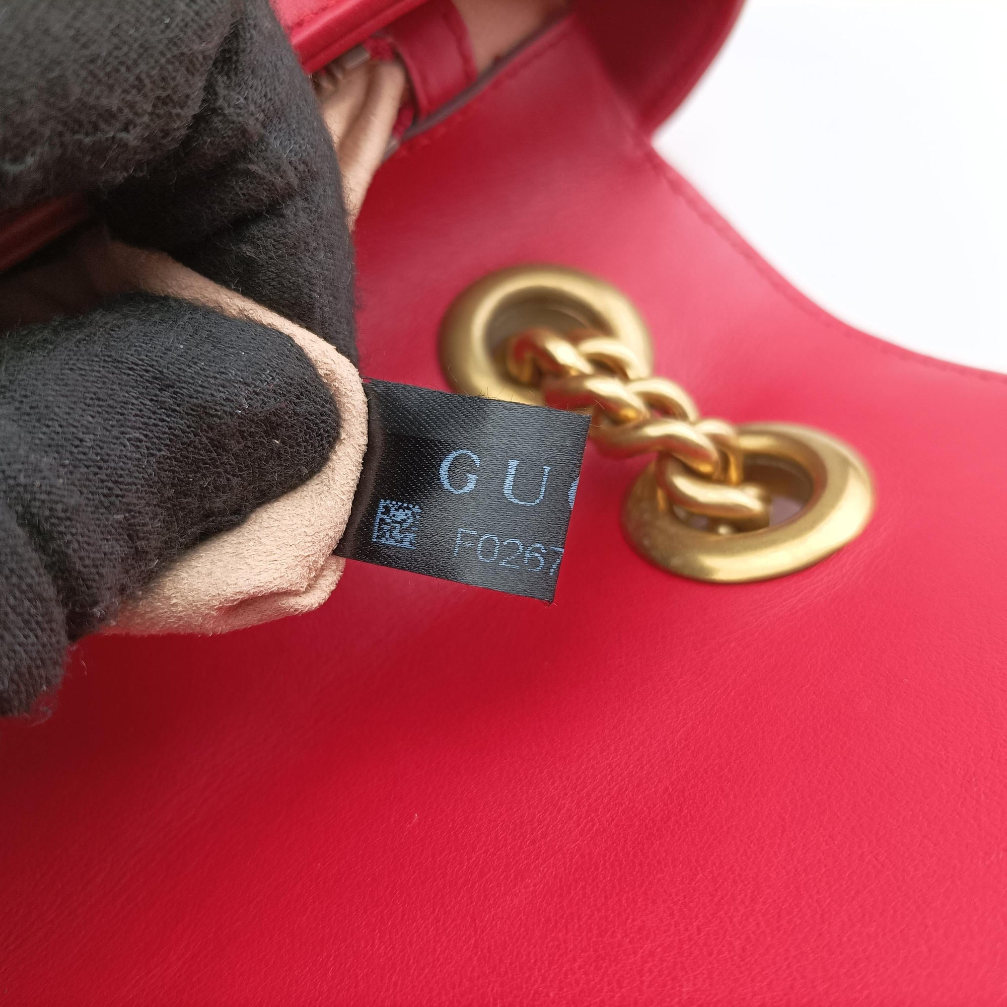 GG Marmont Red Leather 443497 F026764592GGマーモント レッド レザー 443497 F026764592
