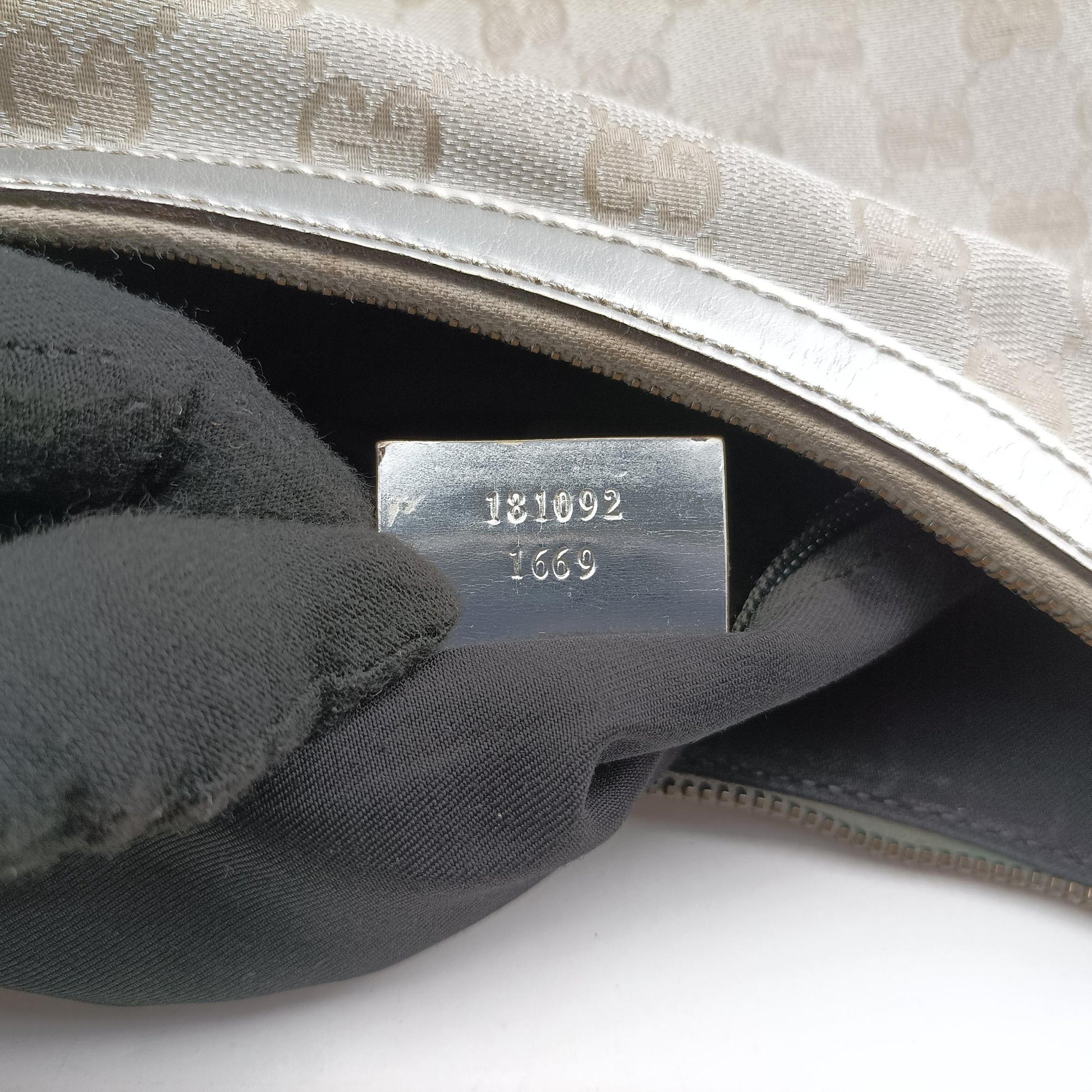 Sherry Line Gray Canvas×Leather 181092 D1109255シェリーライン グレー キャンバス×レザー 181092 D1109255