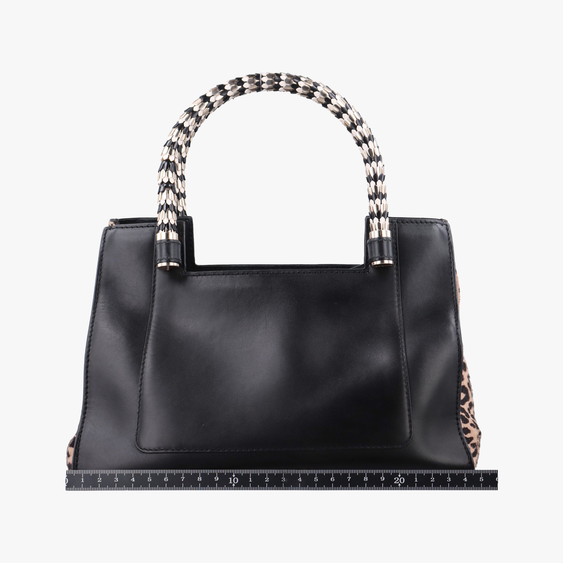 Serpenti Scaglie Black × Leopard Pattern Pony × Leather EK.F14.37787セルペンティ スカリエ ブラック × レオパード柄 ハラコ×レザー EK.F14.37787