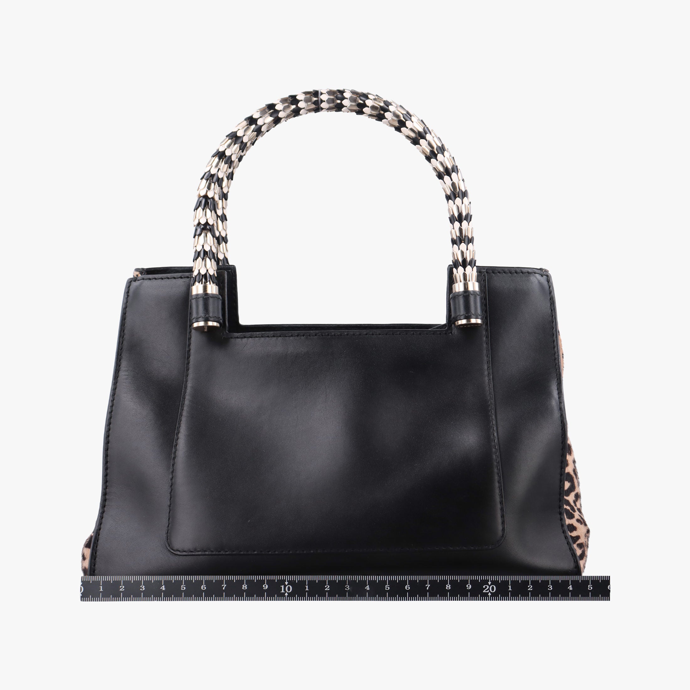 Serpenti Scaglie Black × Leopard Pattern Pony × Leather EK.F14.37787セルペンティ スカリエ ブラック × レオパード柄 ハラコ×レザー EK.F14.37787