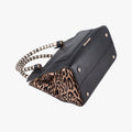 Serpenti Scaglie Black × Leopard Pattern Pony × Leather EK.F14.37787セルペンティ スカリエ ブラック × レオパード柄 ハラコ×レザー EK.F14.37787
