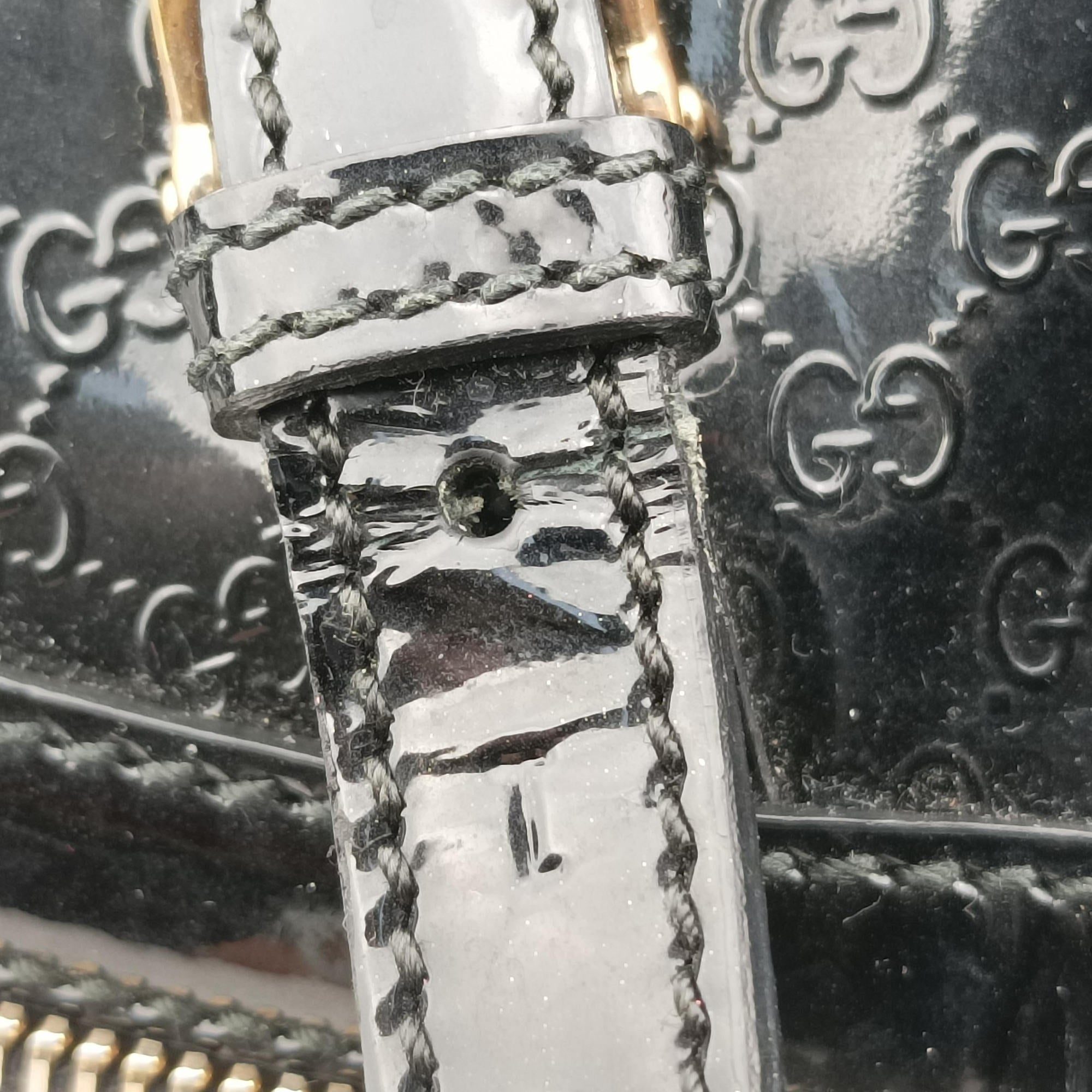 Microguccissima Black Patent 309614 D016612174マイクログッチシマ ブラック パテント 309614 D016612174