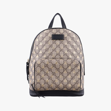 Bee GG Supreme beige×black PVC coated canvas×leather 427042 F027193087GGスプリーム ビー ベージュ×ブラック PVCコーティングキャンバス×レザー 427042 F027193087
