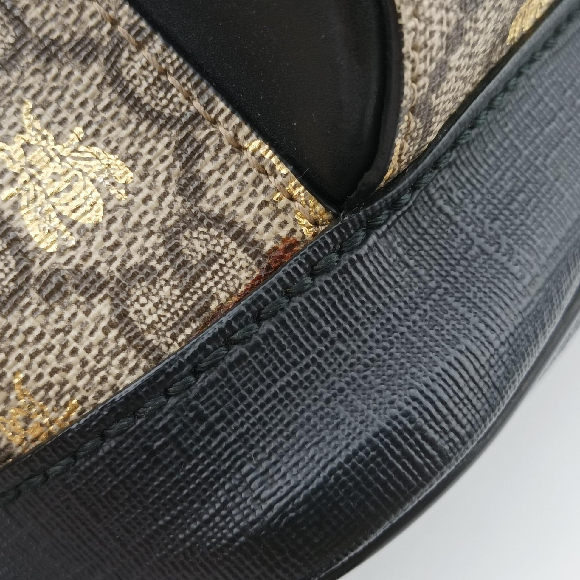 Bee GG Supreme beige×black PVC coated canvas×leather 427042 F027193087GGスプリーム ビー ベージュ×ブラック PVCコーティングキャンバス×レザー 427042 F027193087