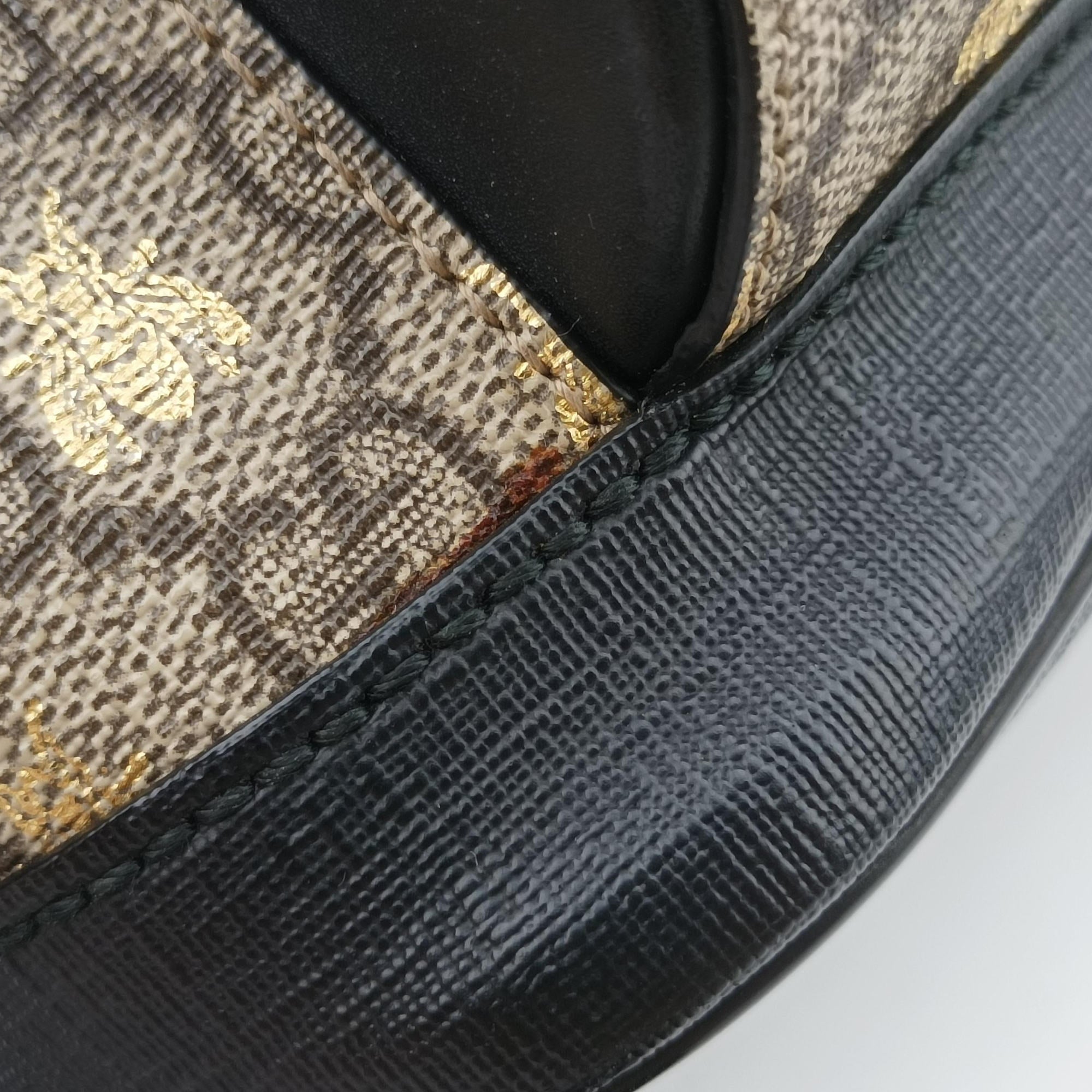 Bee GG Supreme beige×black PVC coated canvas×leather 427042 F027193087GGスプリーム ビー ベージュ×ブラック PVCコーティングキャンバス×レザー 427042 F027193087