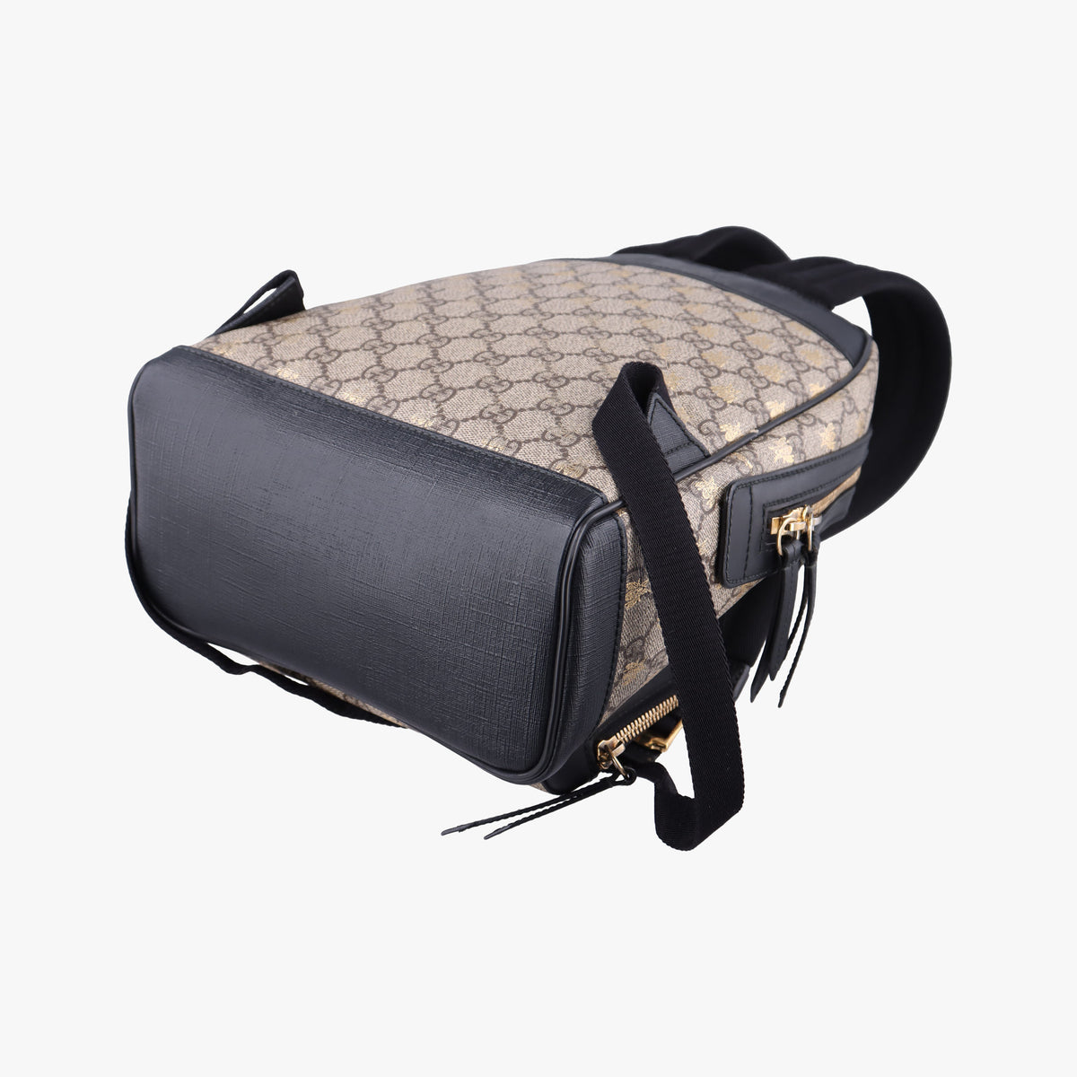 Bee GG Supreme beige×black PVC coated canvas×leather 427042 F027193087GGスプリーム ビー ベージュ×ブラック PVCコーティングキャンバス×レザー 427042 F027193087