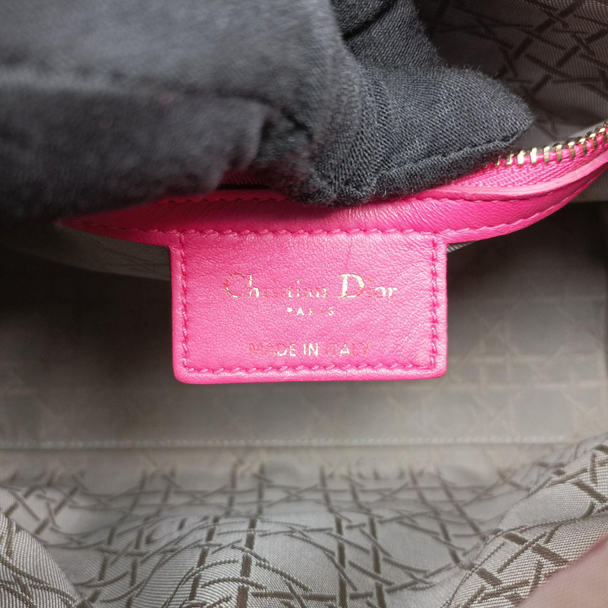 Lady Dior Rose lambskin 01-MA-0162レディディオール ローズ レッド ラムスキン 01-MA-0162