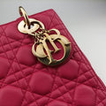 Lady Dior Rose lambskin 01-MA-0162レディディオール ローズ レッド ラムスキン 01-MA-0162
