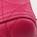 Lady Dior Rose lambskin 01-MA-0162レディディオール ローズ レッド ラムスキン 01-MA-0162