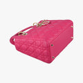 Lady Dior Rose lambskin 01-MA-0162レディディオール ローズ レッド ラムスキン 01-MA-0162