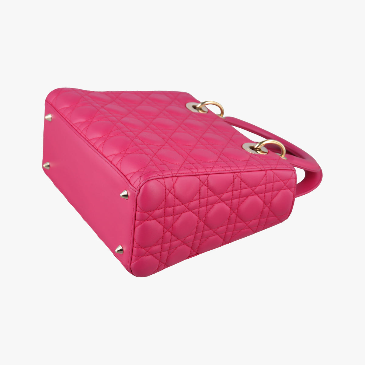 Lady Dior Rose lambskin 01-MA-0162レディディオール ローズ レッド ラムスキン 01-MA-0162