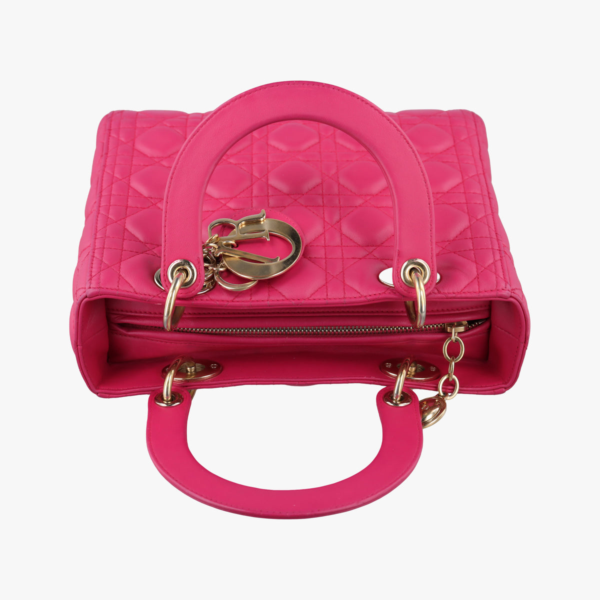 Lady Dior Rose lambskin 01-MA-0162レディディオール ローズ レッド ラムスキン 01-MA-0162
