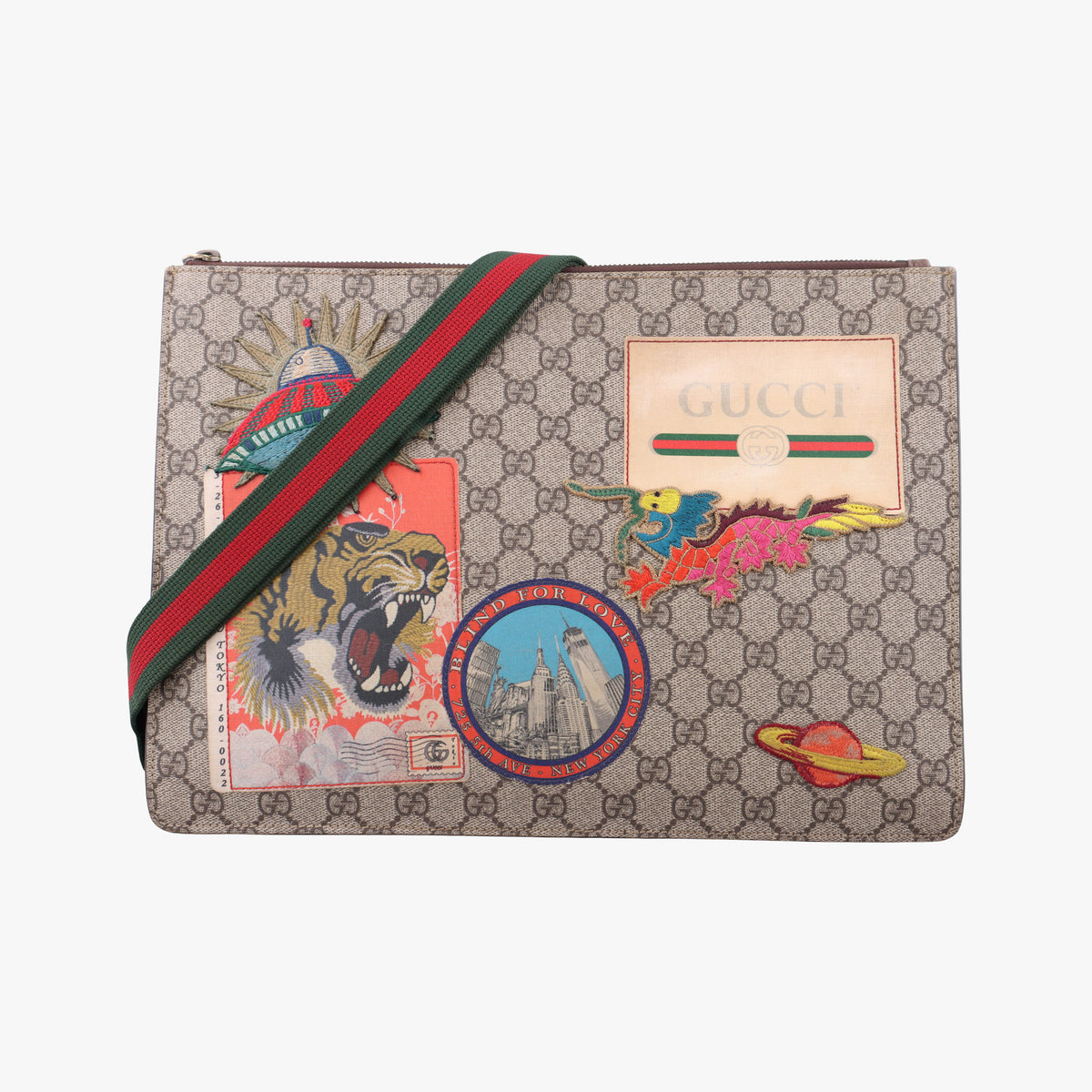 GG Supreme Courier Beige×multi PVC coated canvas 474083 G022171374GGスプリーム クーリエ ベージュ×マルチ PVCコーティングキャンバス 474083 G022171374