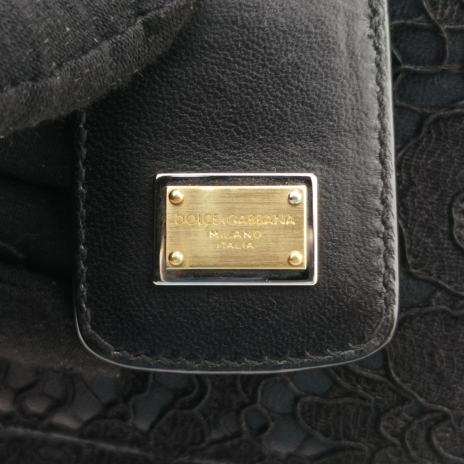 SICILY Black Leather×Crochet 48シシリー ブラック レザー×クロッシェ 48