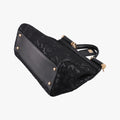 SICILY Black Leather×Crochet 48シシリー ブラック レザー×クロッシェ 48