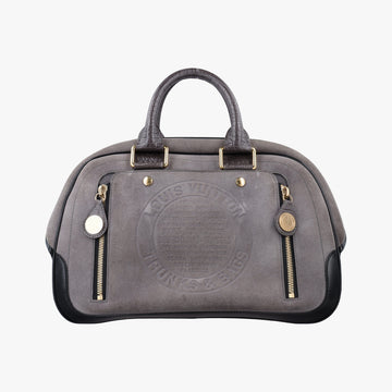 Havane Stamped Trunk BowlerGreySuede× LeatherM95237LM0076ハヴァン スタンプド トランク ボウラーグレースエード × レザーM95237LM0076