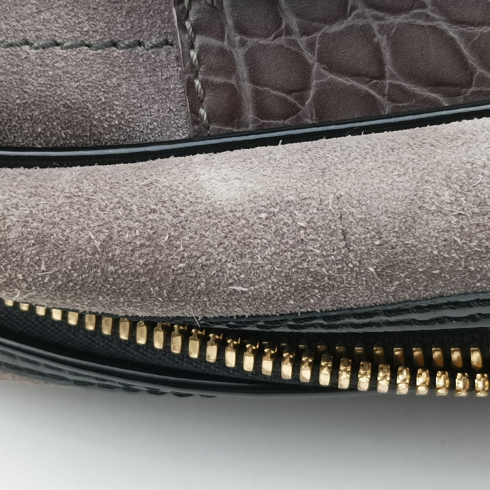 Havane Stamped Trunk BowlerGreySuede× LeatherM95237LM0076ハヴァン スタンプド トランク ボウラーグレースエード × レザーM95237LM0076