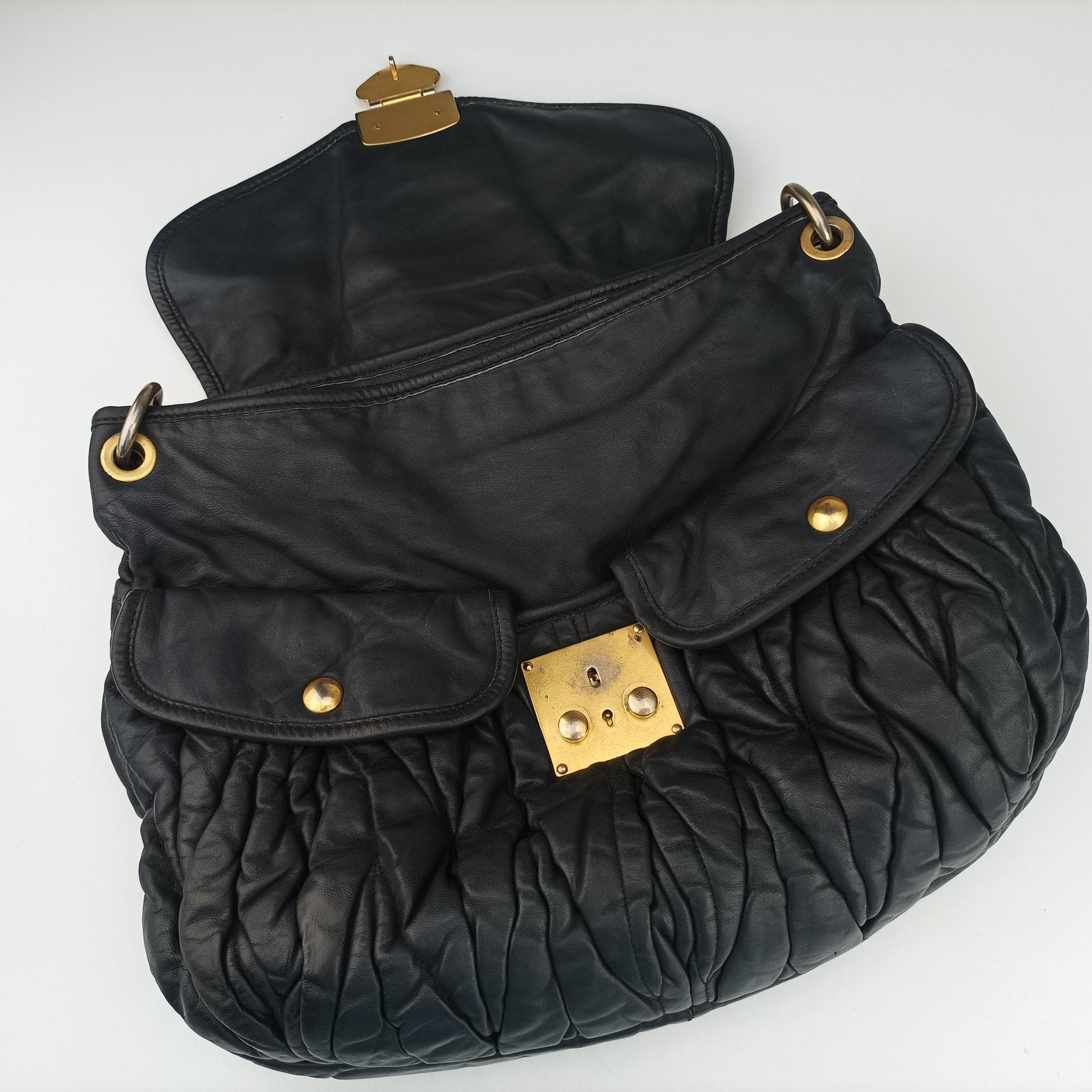 Coffer Matelasse Black Leather 194コッファー マテラッセ ブラック レザー 194