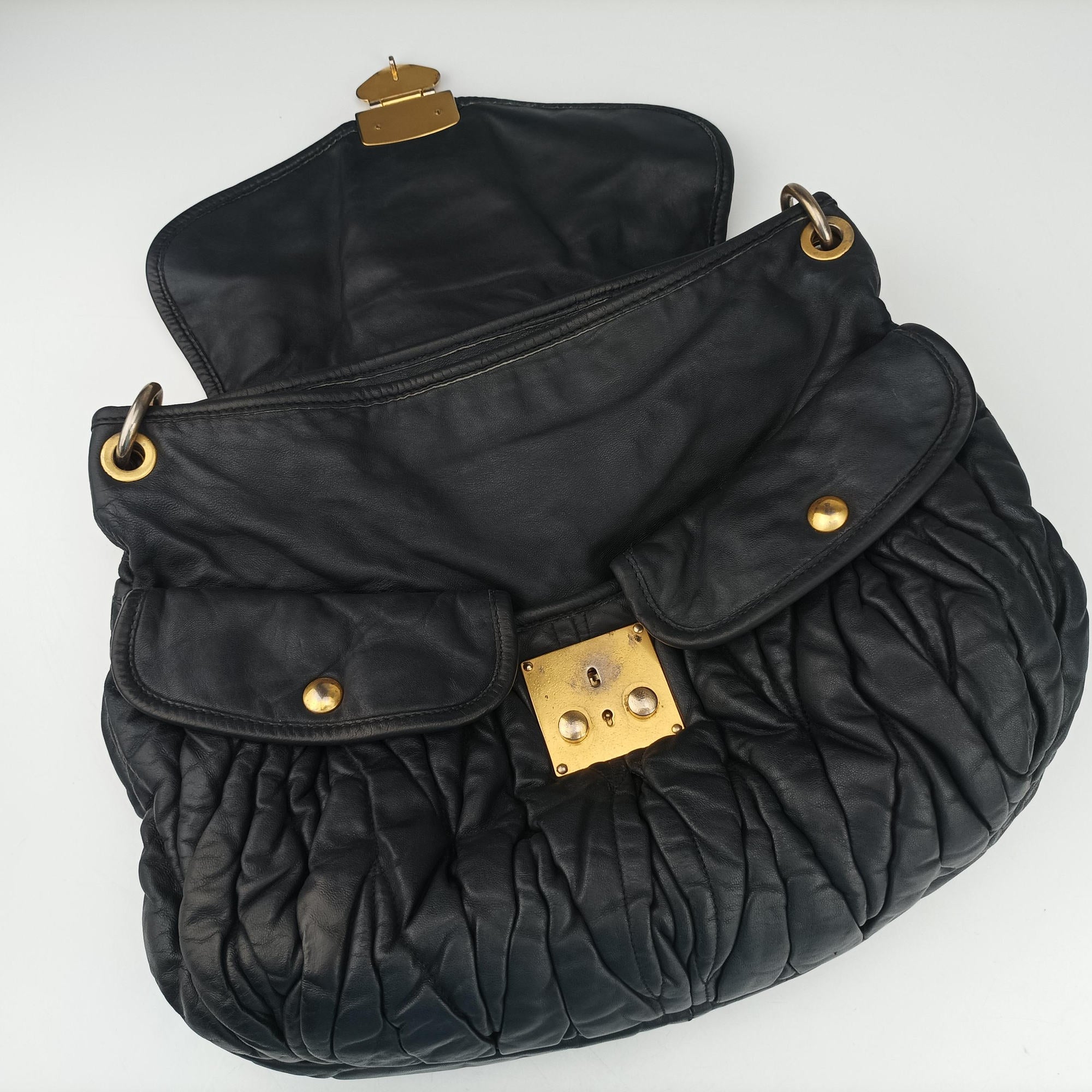 Coffer Matelasse Black Leather 194コッファー マテラッセ ブラック レザー 194