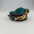 Secondhand Prada Plex Ribbon black×green×grey Leather 1BD067 shoulderbag | stylenewstar