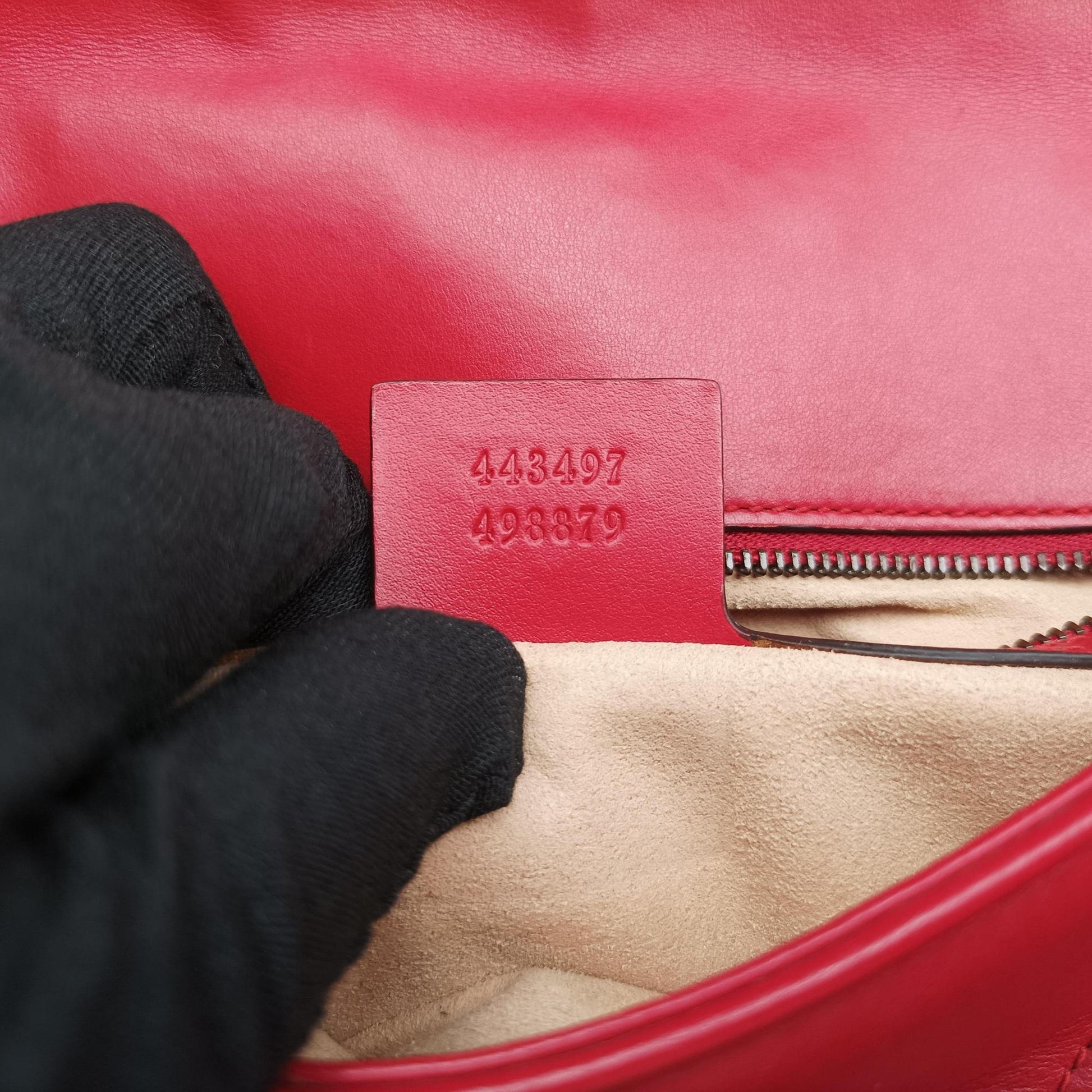 GG Marmont Red Leather 443497 E027566642GGマーモント レッド レザー 443497 E027566642