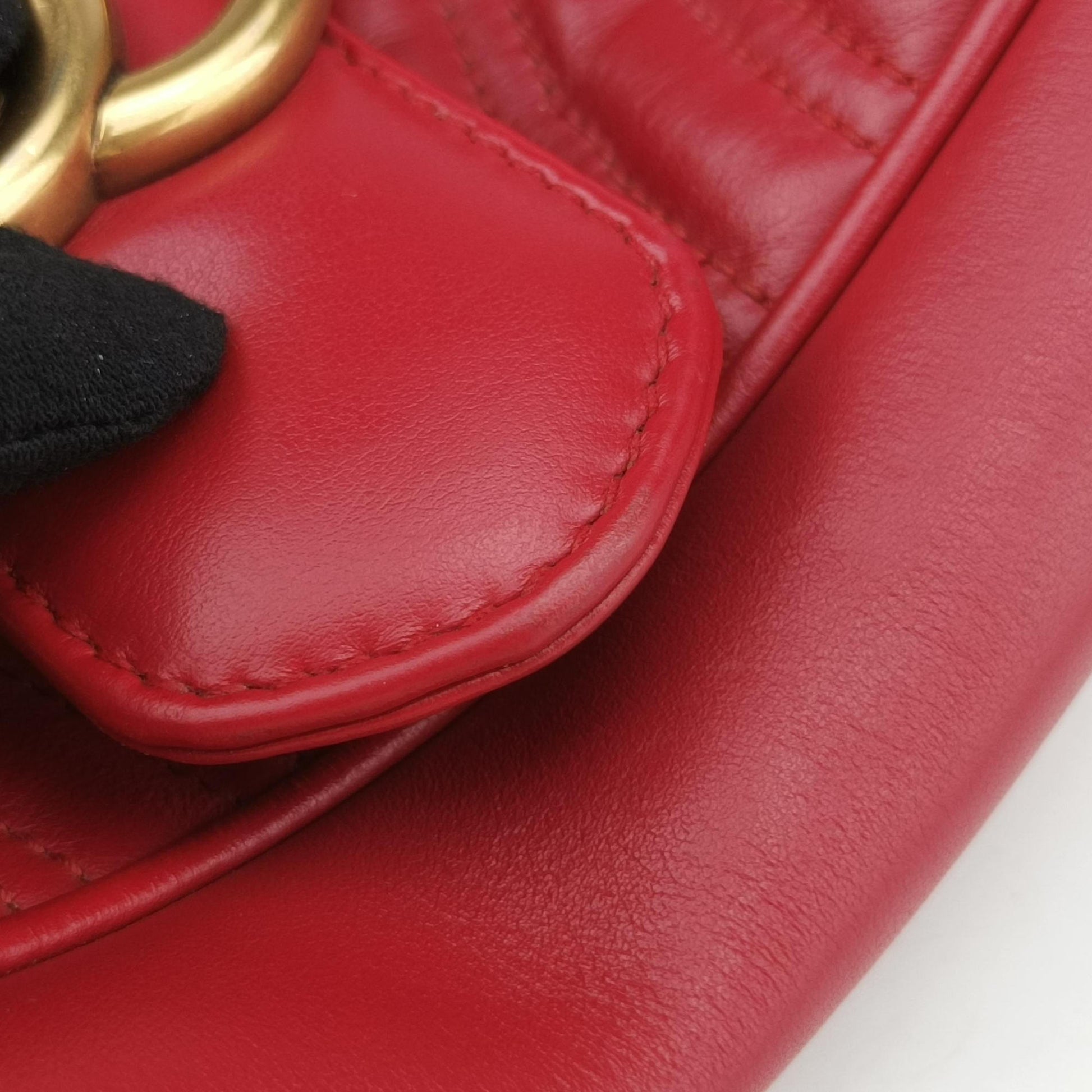 GG Marmont Red Leather 443497 E027566642GGマーモント レッド レザー 443497 E027566642