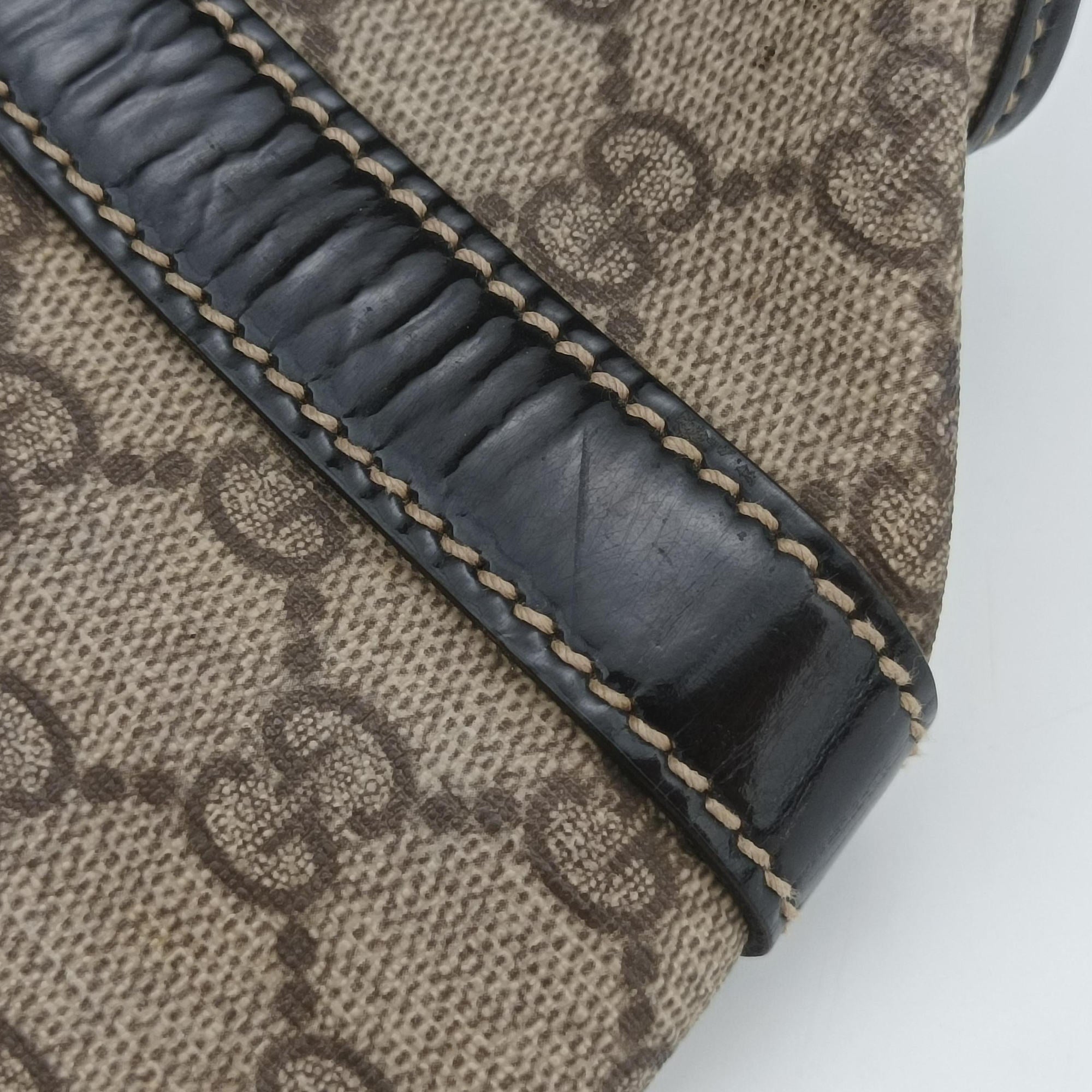 New Jackie Brown PVC coated canvas × leather 203494 F2661161ニュージャッキー ブラウン PVCコーティングキャンバス×レザー 203494 F2661161