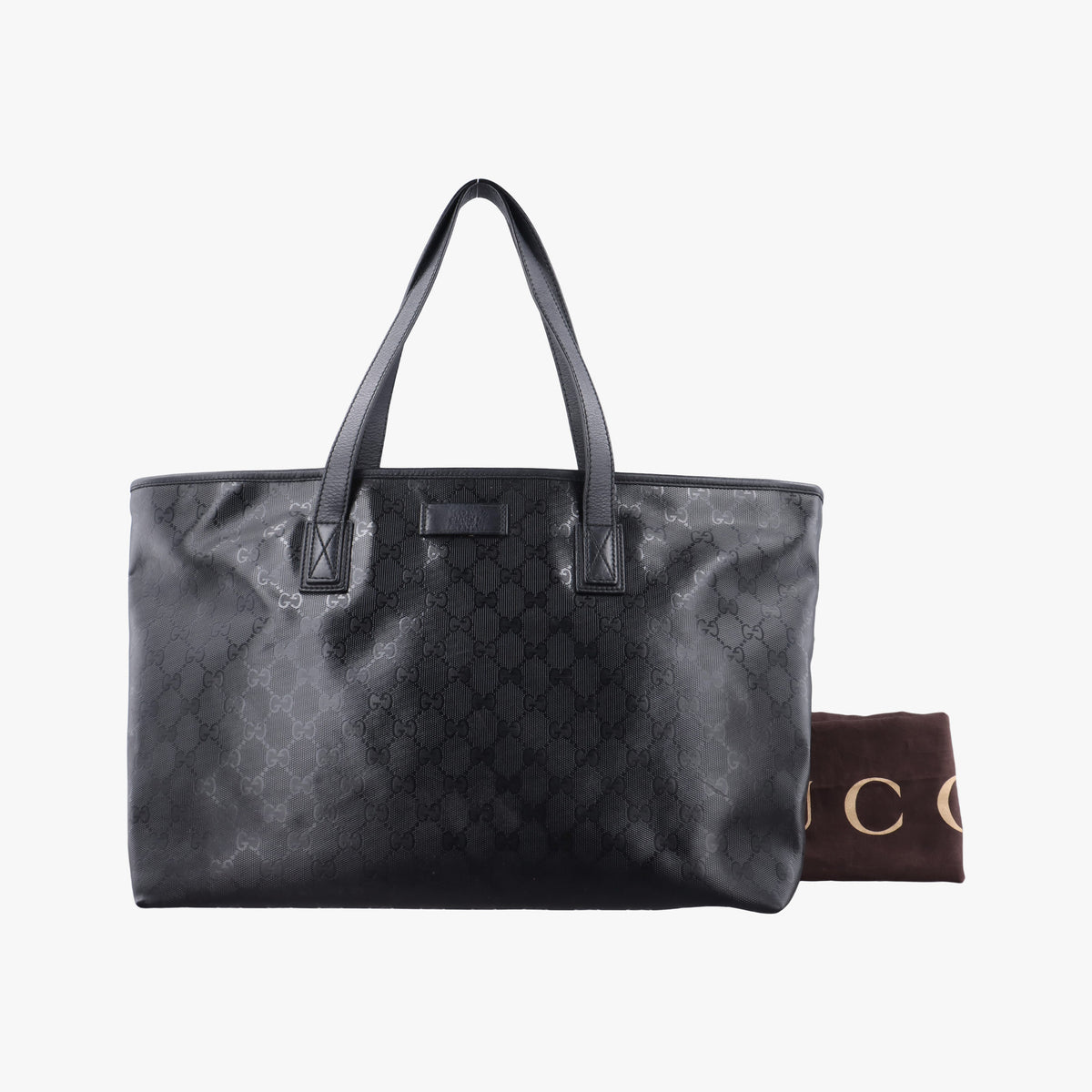 GG Imprime Black PVC coated canvas×Leather 211137 C012768178GG インプリメ ブラック PVCコーティングキャンバス×レザー 211137 C012768178