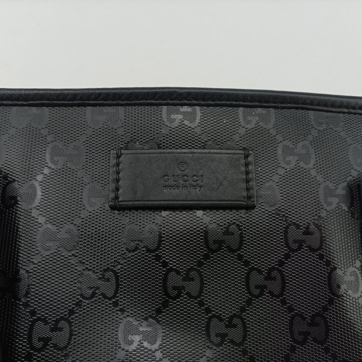 GG Imprime Black PVC coated canvas×Leather 211137 C012768178GG インプリメ ブラック PVCコーティングキャンバス×レザー 211137 C012768178