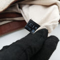 New Jackie White × Brown denim×leather 246907 E010897729ニュージャッキー ホワイト×ブラウン デニム×レザー 246907 E010897729