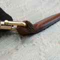 New Jackie White × Brown denim×leather 246907 E010897729ニュージャッキー ホワイト×ブラウン デニム×レザー 246907 E010897729