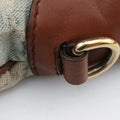 New Jackie White × Brown denim×leather 246907 E010897729ニュージャッキー ホワイト×ブラウン デニム×レザー 246907 E010897729