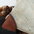 New Jackie White × Brown denim×leather 246907 E010897729ニュージャッキー ホワイト×ブラウン デニム×レザー 246907 E010897729