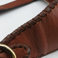 New Jackie White × Brown denim×leather 246907 E010897729ニュージャッキー ホワイト×ブラウン デニム×レザー 246907 E010897729