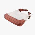 New Jackie White × Brown denim×leather 246907 E010897729ニュージャッキー ホワイト×ブラウン デニム×レザー 246907 E010897729