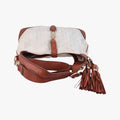 New Jackie White × Brown denim×leather 246907 E010897729ニュージャッキー ホワイト×ブラウン デニム×レザー 246907 E010897729