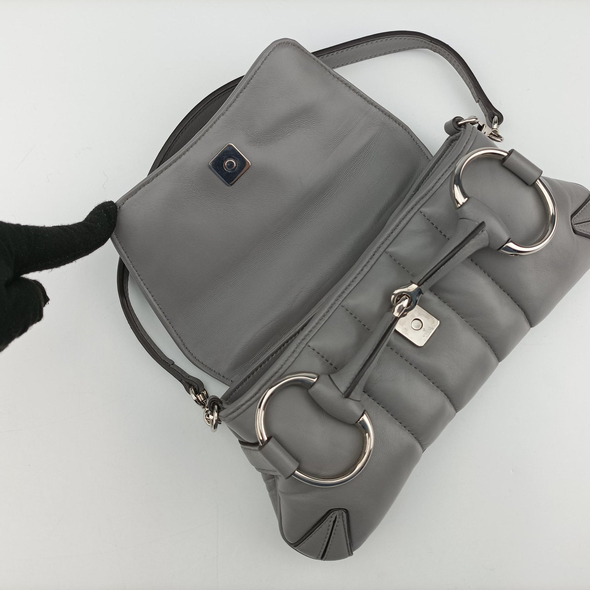 Horsebit Grey Leather 764339 D041247042ホースビット グレー レザー 764339 D041247042