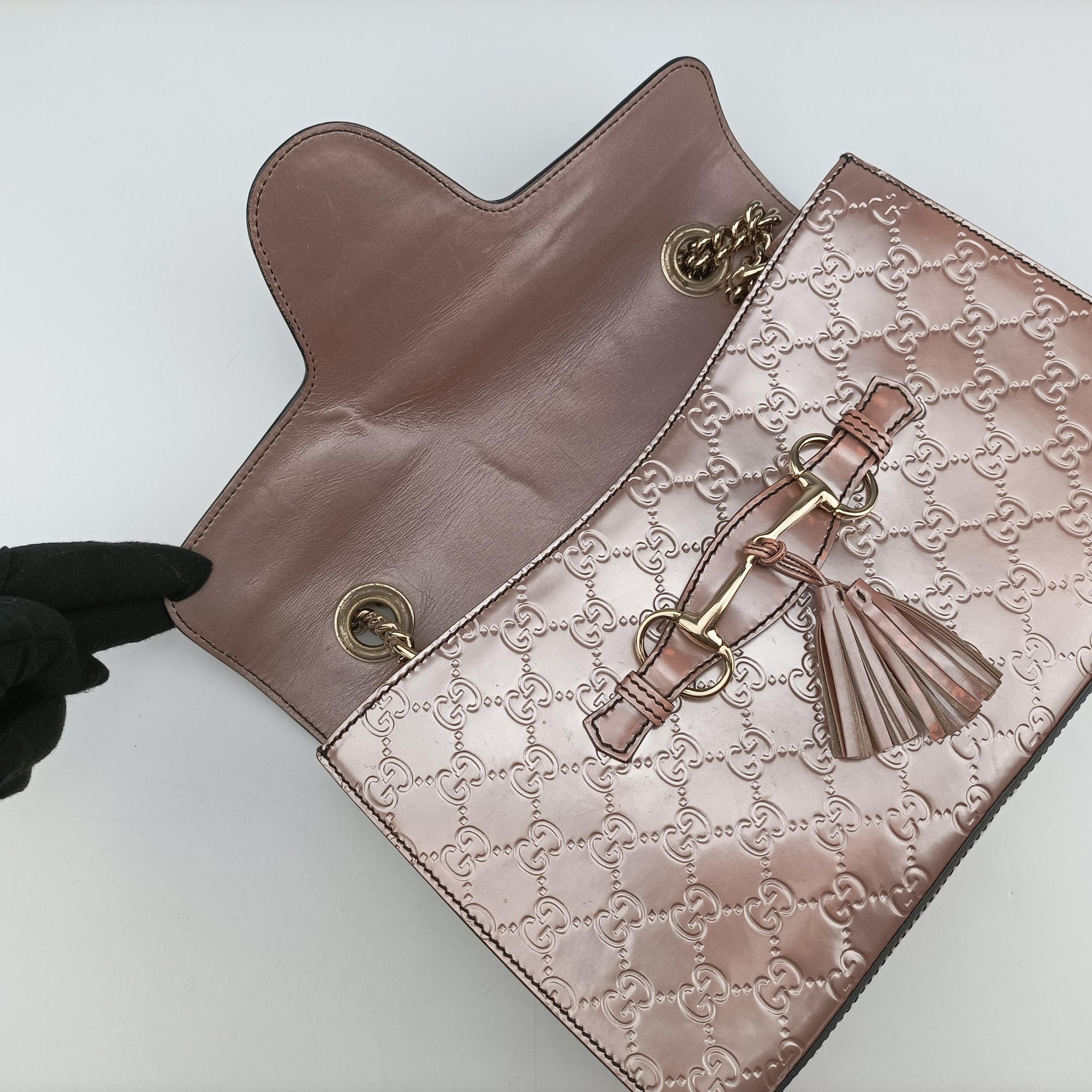 Emily Pink Patent Leather 295402 I013269936エミリー ピンク パテント 295402 I013269936