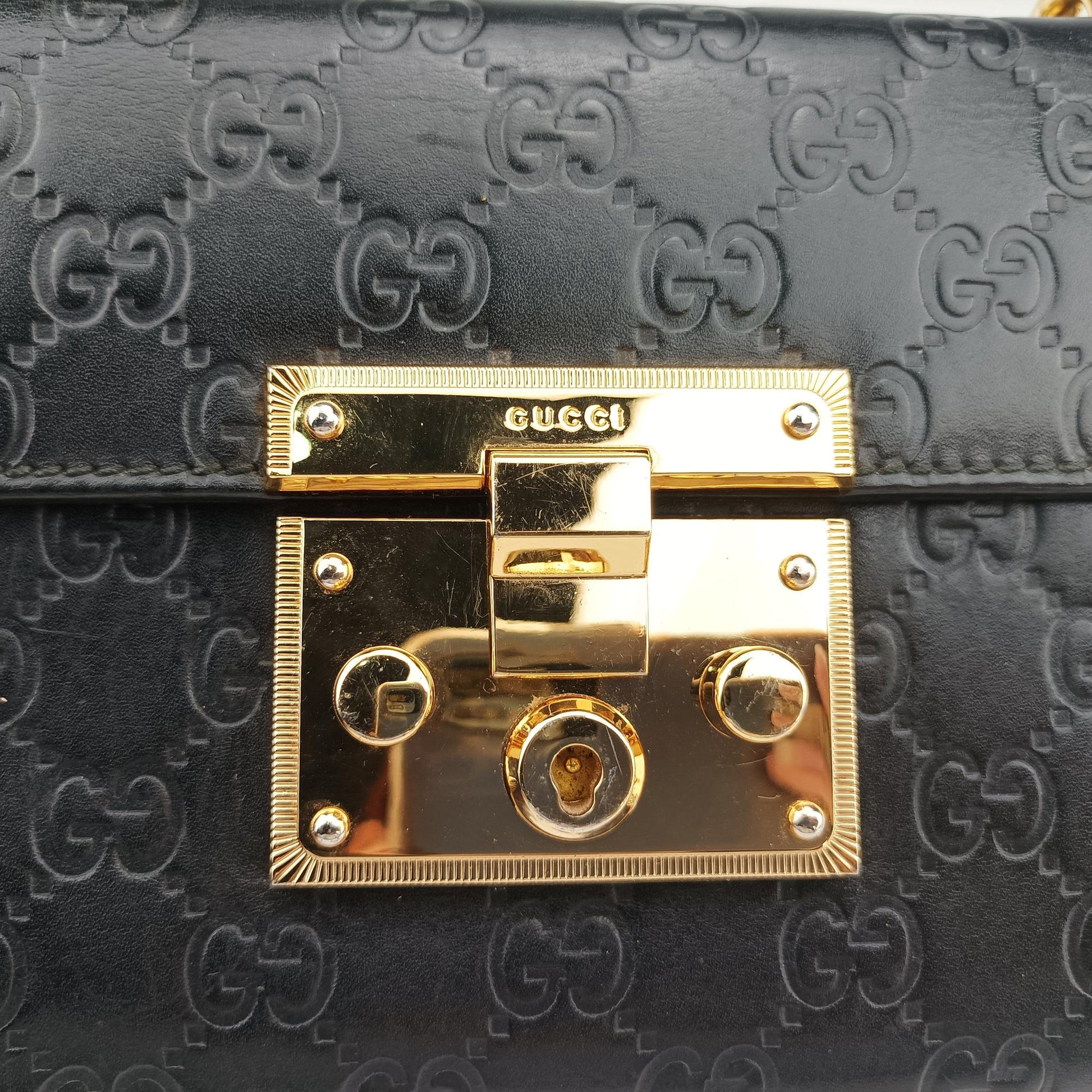 Padlock Black Leather 409487 D028002595パドロック ブラック レザー 409487 D028002595