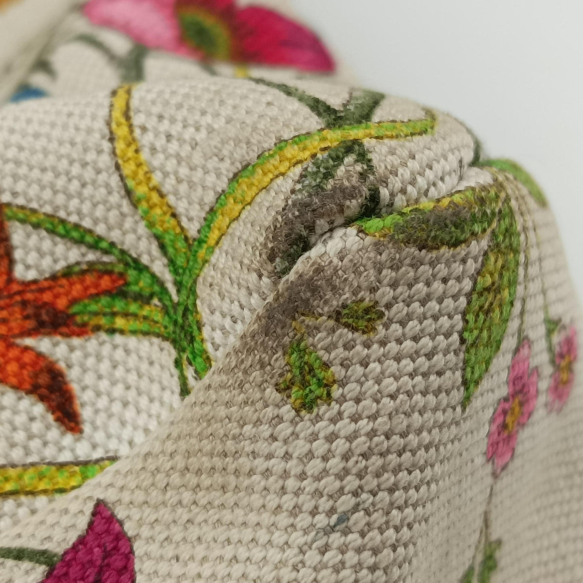 Secondhand Gucci horsebit hobo White×Multicolour canvas×leather 115867 handbag | stylenewstar