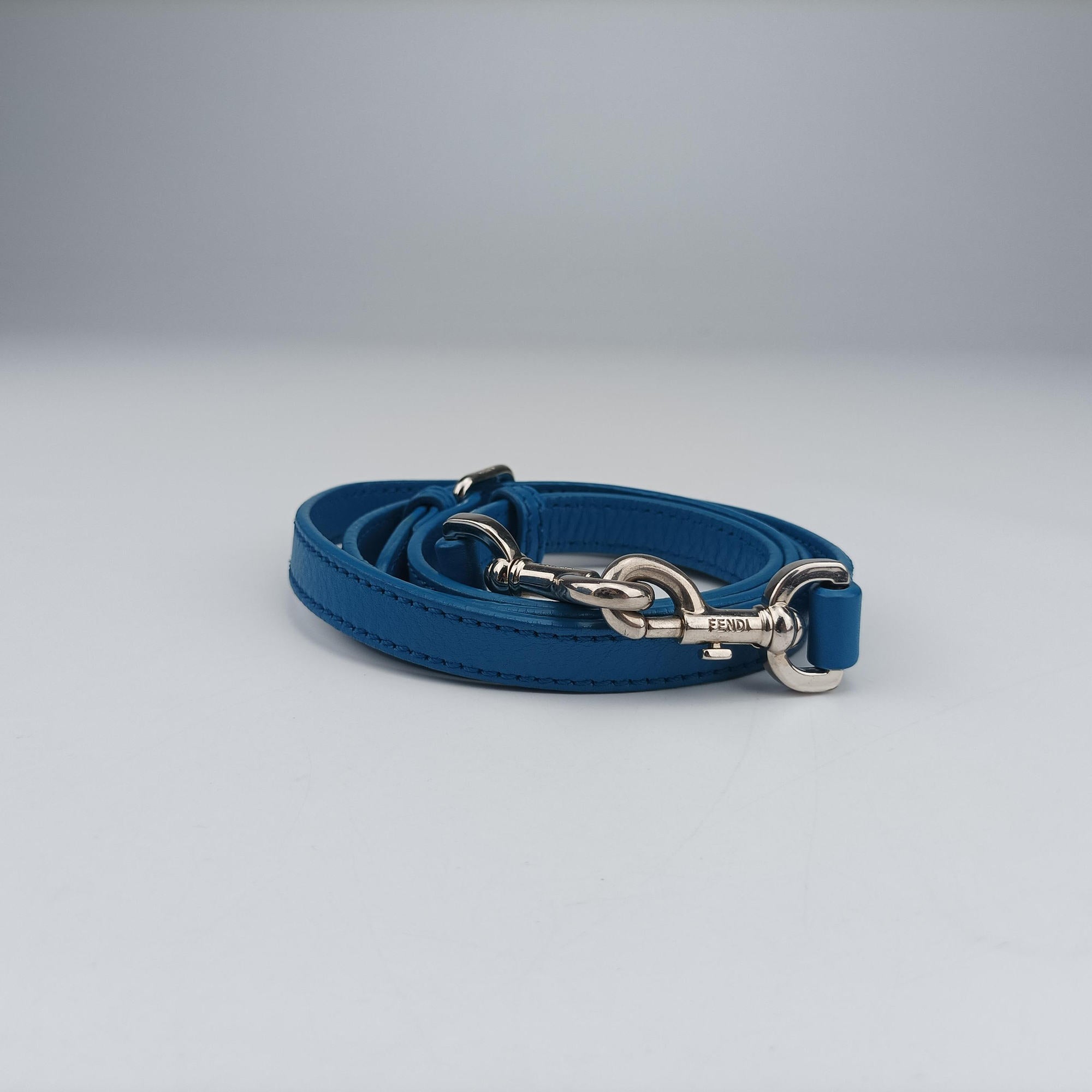 Pre-owned Fendi Petite 3Jours Blue Leather 8BH333 shoulderbag | stylenewstar
