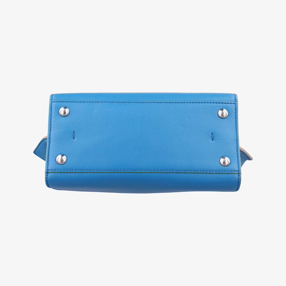 Pre-owned Fendi Petite 3Jours Blue Leather 8BH333 shoulderbag | stylenewstar